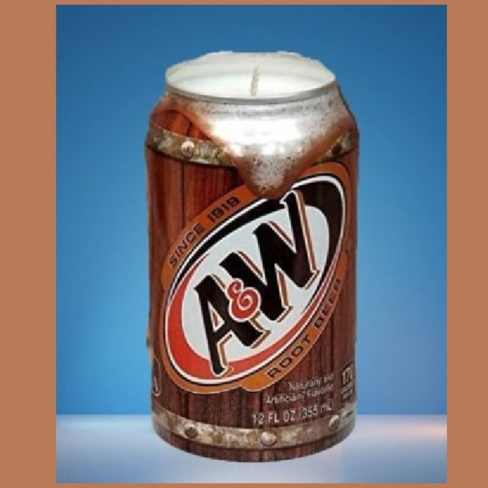 NEW A&W Root Beer Can Candle Soda Candles Handcrafted in Tennessee Scented